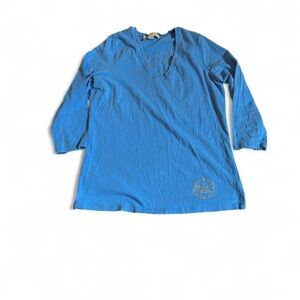 Michael Kors Blue V-Neck Top